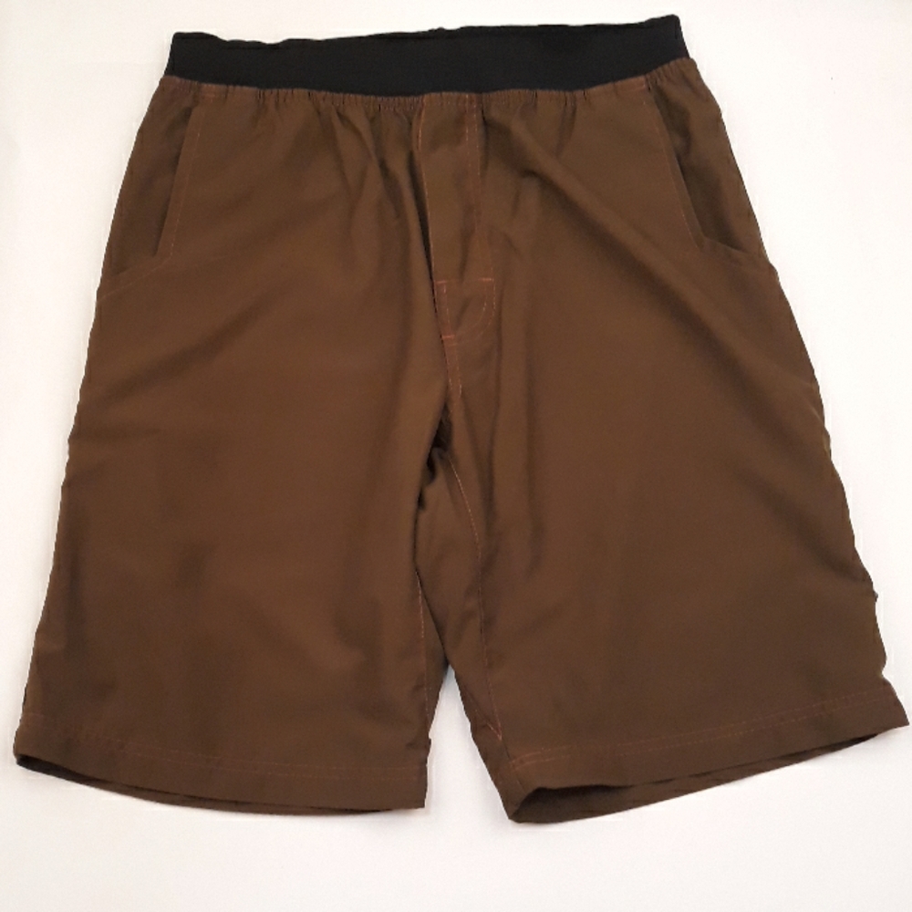 PRANA Army Green Polyester Mens Medium Hiking Athletic Shorts